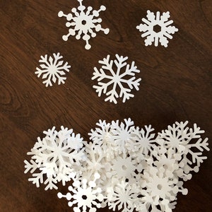 Snowflake Diecuts | White Cardstock Snowflakes #3 | Winter Snowflake Decorations | Snowflake Confetti | Scrapbook Snowflakes | SnowConfetti