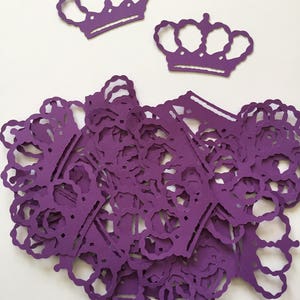 40 Prinzessin Partei Diecuts in lila Karton für Scrapbooking, Karten, Dekorationen.Konfetti, Papier Handwerk, Geburtstage, Dressup, kleine Mädchen
