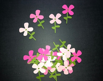 Flower Diecuts | Pink Flower Diecuts | Scrapbooking Flower Diecuts | Flowers for Cards | Paper Craft Flowers | Cricut Flower Accents