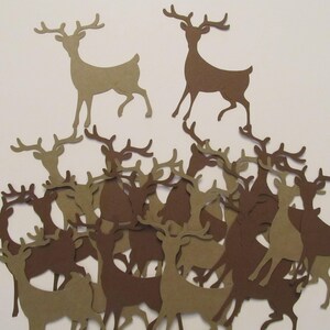 Diecuts de cerfs | Embellissements de rennes bruns | Accents de cerf de Noël | Pages de chasse au cerf pour la chasse | Cartes de découpe de cerfs | Découpages de la faune