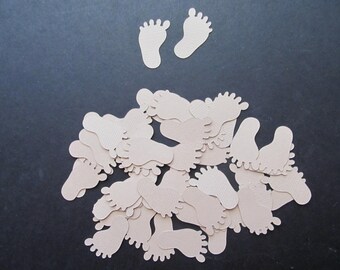 50 Medium Skin-Coloured Cardstock Feet Diecuts (25 pairs), Baby Shower, Invitations,Confetti,Scrapbooking,Cardmaking,DecorationsPaper Crafts