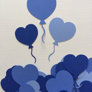 Balões azuis em formato de coração - Infantil, Infantil, Tema de aniversário - Scrapbooking, Cartões, Convites, Decorações e outros artesanatos em papel