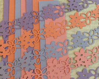 Floral Border Set, Scrapbook Pages & Cardmaking-16 Pieces, 4 Colours, Birthdays, Wedding, Anniversary, Love, Engagement, Gardening, Outdoors