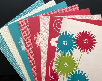 Patterned Cardstock | 'Letterpress Stack' Collection Cardstock | Scrapbooking Cardstock | Cardmaking Cardstock | Premium Cardstock |Tropical