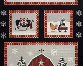 Winter Quilting Panel | Christmas Quilting Panel | Cotton Quilting Panel | Wallhanging Quilting Panel | Sewing Quilting Panel |Sewing Panel