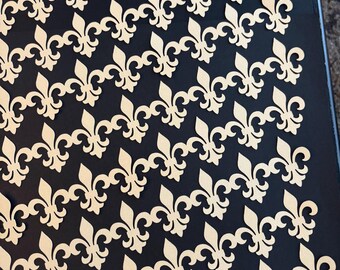 Fleur de lis Borders for Scrapbook Pages & Cardmaking - 9 Pieces as Shown in the Photo