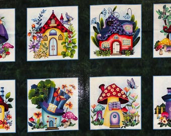 Fairy Quilting Panel  | Kids Quilting Panel | Cotton Quilting Panel | Wallhanging Quilting Panel | Sewing Quilting Panel | Fairy Quilting