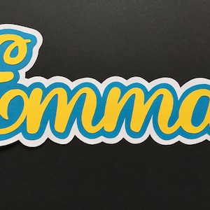 Nom personnalisé, titre/enseigne pour décoration murale, décoration de porte ou de table, scrapbooking, dimensions et couleurs au choix