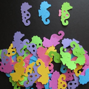 50 Fantasy Seahorse Diecuts, Tropical Colours, Scrapbooking, Cardmaking, Invitations, Decorations, Paper Crafts, Confetti, Travel, Sea Life