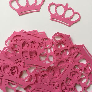 40 Prinzessin Partei Diecuts in rosa Karton für Scrapbooking, Karten, Dekorationen. Konfetti, Papier Handwerk, Geburtstage, Dressup, Kleine Mädchen