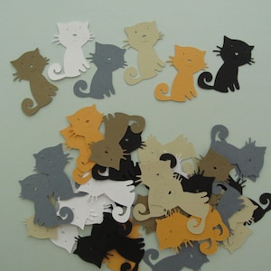 30 troqueles de gatos/gatitos en 6 colores para álbumes de recortes de mascotas, creación de tarjetas, decoraciones, manualidades con papel, confeti, niños, animales, juguetes, niños