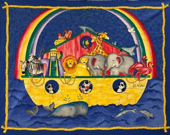 Noah's Ark Quilting Panel | Child Quilting Panel | Cotton Quilting Panel | Wallhanging Panel | Sewing Quilting Panel | Kids' Quilting #43