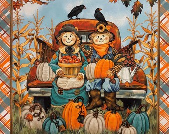 Halloween Quilting Panel | Fall Quilting Panel | Cotton Block Quilting Panel | Wallhanging Quilting Panel | Sewing Quilting Panel | Sew Quil