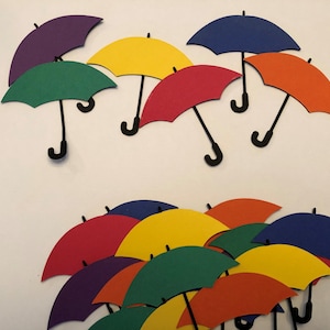 Troqueles de paraguas de cartulina para primavera, álbumes de recortes, tarjetas, decoraciones, otras manualidades de papel