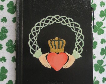 IRISH CLADDAGH JOURNAL, hand painted, personalized