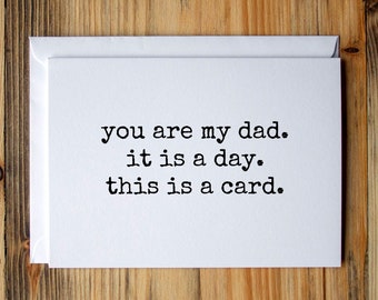 Funny Father's day Card, Happy Father's day Card, Birthday Card for Dad, Father's day card from Daughter, Father's day card from son