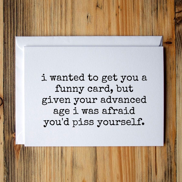 Funny Birthday Card, Birthday card for friend, Bday card friend, Funny bday card, 40th birthday card, 50th Birthday card, Over the hill card