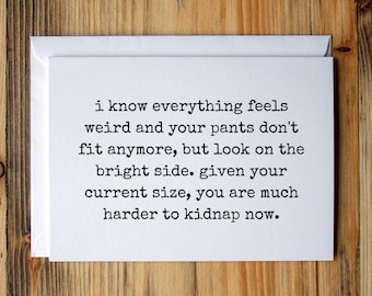 Baby shower card, Funny baby shower card, New mom card, Pregnancy Card, Congrats baby card, Funny new baby card, I know everything feels
