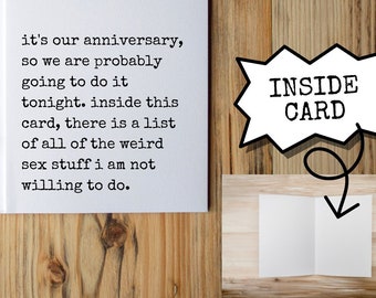 Anniversary Card for him, Funny Anniversary Card, Anniversary Card for Husband, Anniversary Card for Wife, Anniversary card boyfriend