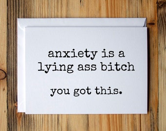 Thinking of you cards, Just because cards, Anxiety gift, Best Friend Birthday Card, Sympathy card, Hardship greeting card, I love you cards