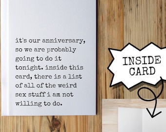 Anniversary Card for him, Funny Anniversary Card, Anniversary Card for Husband, Anniversary Card for Wife, Anniversary card boyfriend