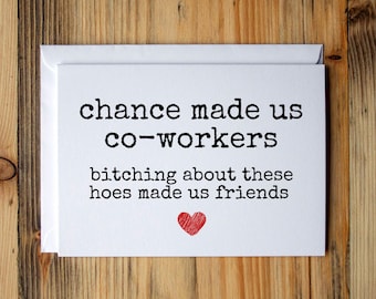 Co-worker Card, Co worker birhday card, Co worker leaving card, Boss Birthday card, Coworker moving away, Going away gift for coworker