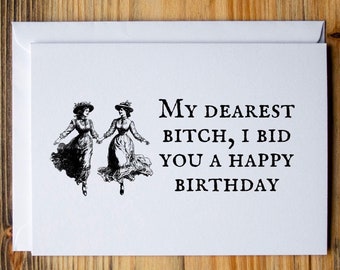 Tarjeta de cumpleaños para amiga, Tarjeta de cumpleaños para mejor amiga, Tarjeta de cumpleaños divertida, Tarjeta de cumpleaños para mejor amiga, Tarjeta de cumpleaños divertida, Mi querida perra
