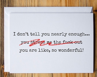 Anniversary Card, Funny Anniversary Card, Anniversary Card for Husband, Anniversary card for Wife, Wedding Anniversary, I don't tell you