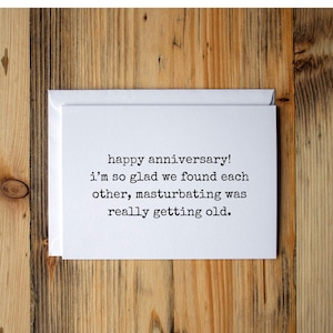 Funny Anniversary Card, Anniversary Card wife, Anniversary Card for Husband, 1 year anniversary card, So glad we found each other