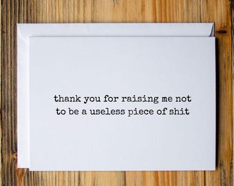 Funny Father's day Card, Mother's day Card, Funny Mother's day card, Father's day card, Stepdad card, Birthday card dad, Thank you for