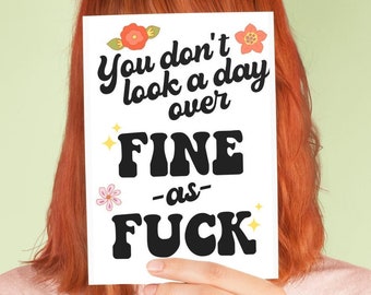 Funny birthday card, Birthday card for wife, Funny Birthday cards, Best friend bday card, 30th Birthday card, You don't look a day over