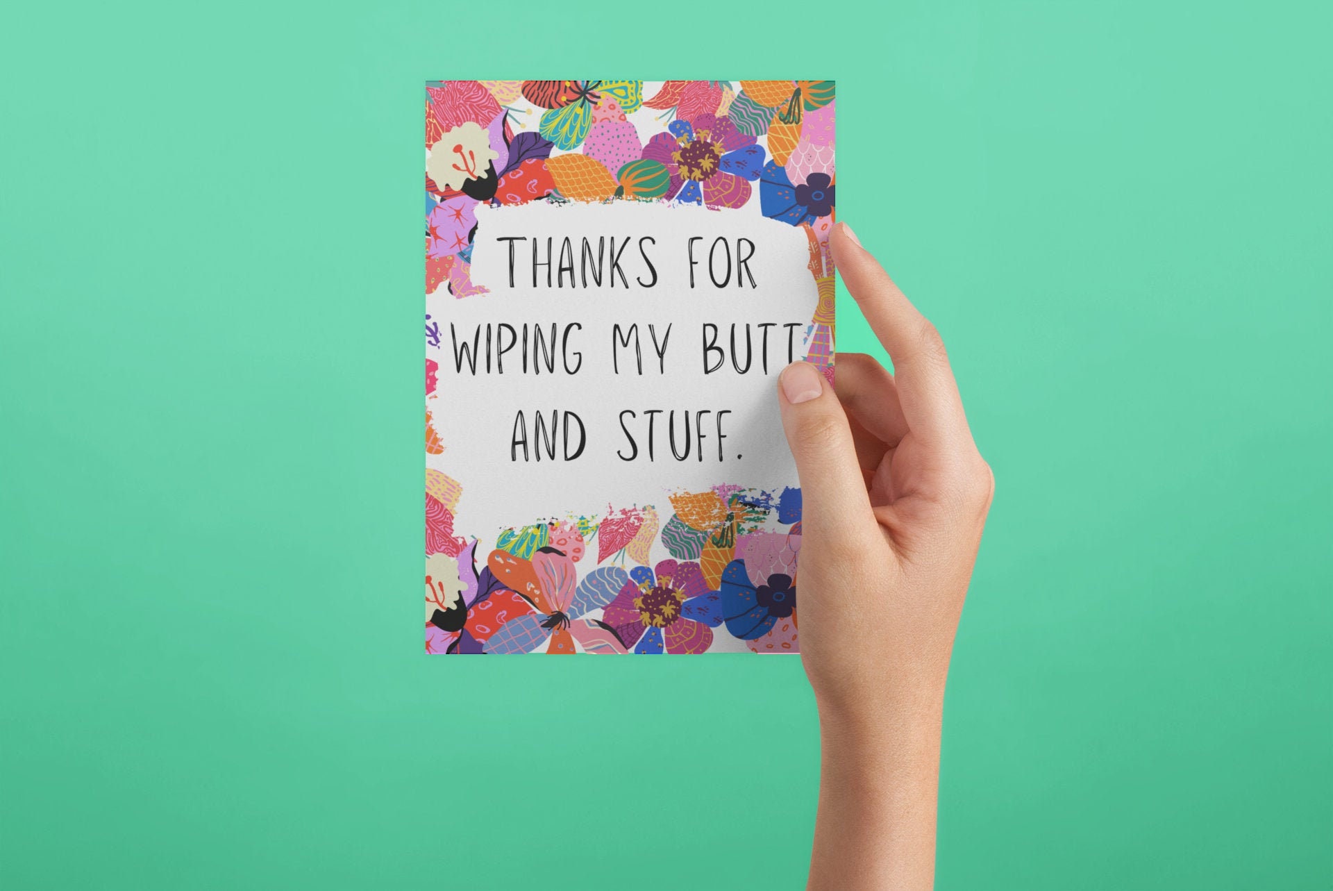 Thanks for Wiping My Butt Card Father's Day Card Funny - Etsy