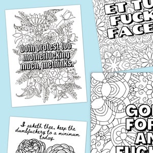 Printable Coloring Sheets, Swear Coloring Pages, Adult Coloring Pages printable, Swear Word Coloring Page, Funny Coloring Pages image 4