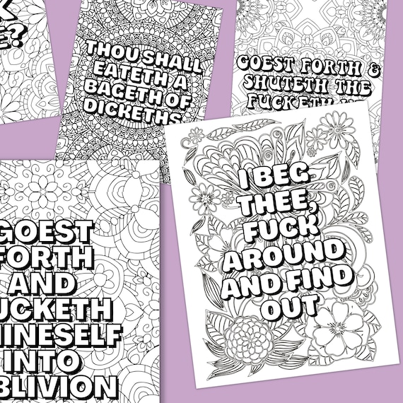 Printable Coloring Sheets, Swear Coloring Pages, Adult Coloring Pages printable, Swear Word Coloring Page, Funny Coloring Pages