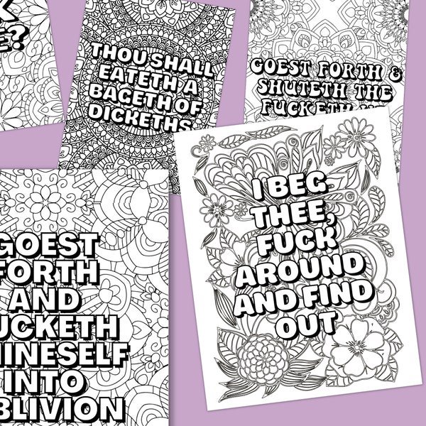 Printable Coloring Sheets, Swear Coloring Pages, Adult Coloring Pages printable, Swear Word Coloring Page, Funny Coloring Pages