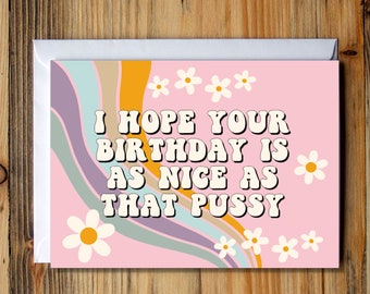 Birthday Card for Wife, Funny Birthday card, BIrthday card Girlfriend, Funny card for wife, Lesbian birthday card, Dirty birthday card