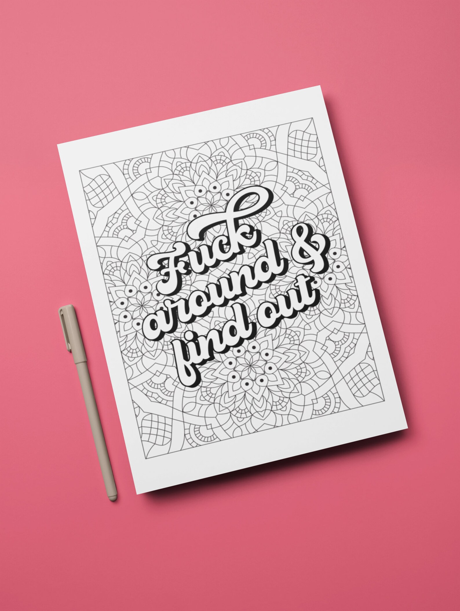 Adult Coloring Page, Printable Coloring Sheets, Coloring Pages, Swear ...