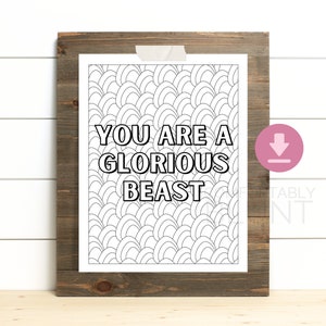Motivational coloring page, Adult Coloring Page, Printable Coloring Sheets, Swear Word Coloring Pages, Funny Coloring Sheet, Swear coloring