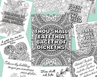 Printable Coloring Sheets, Swear Coloring Pages, Adult Coloring Pages printable, Swear Word Coloring Page, Funny Coloring Pages