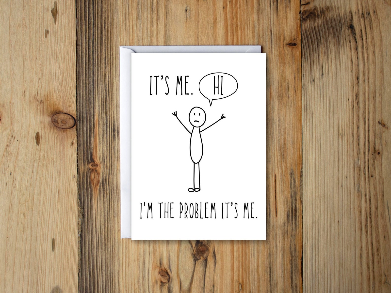 Apology Card, I'm the Problem It's Me, I'm Sorry Card, Sorry Card ...
