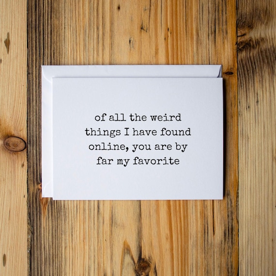Anniversary Card, Funny Anniversary Card, Valentine's day card, Anniversary Card for Husband, Anniversary card for Wife, Of all the weird