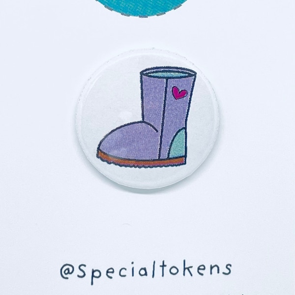 Winter Boot pin badge