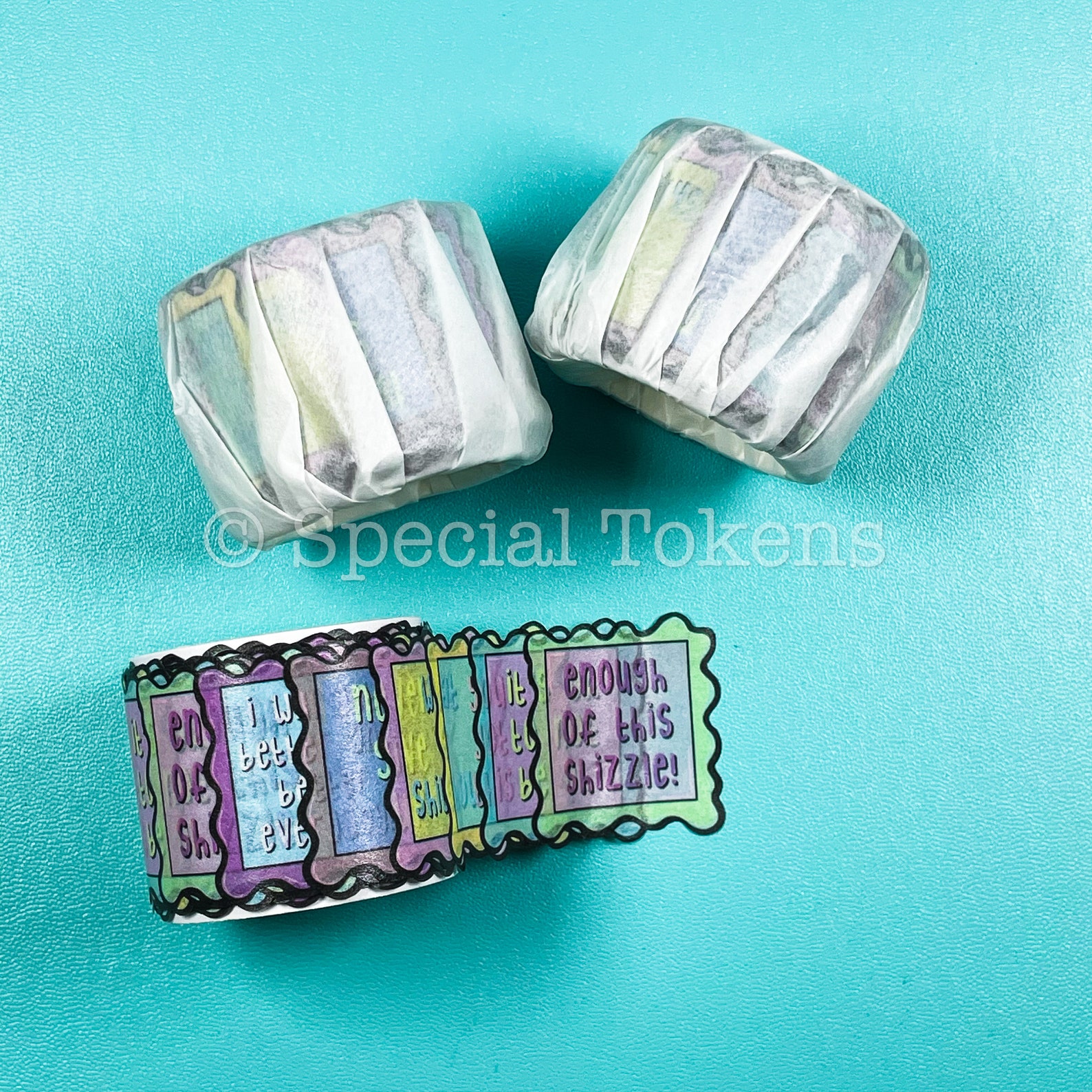 Phrases Overlap Stamp Washi Tape Etsy