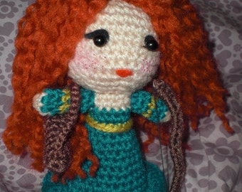 PDF amigurumi pattern Princess Merida from Brave