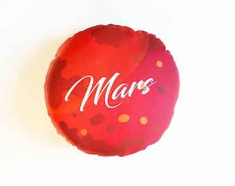 Planet pillow- Space theme kids decor- Mars