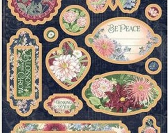 GRAPHIC 45 Blossom Collection Chipboard