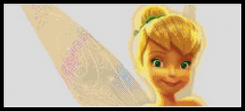 cross stitch PDF pattern instant download! cross stitch pattern -cross stitch tinkerbell Tinkerbell cross stitch disney