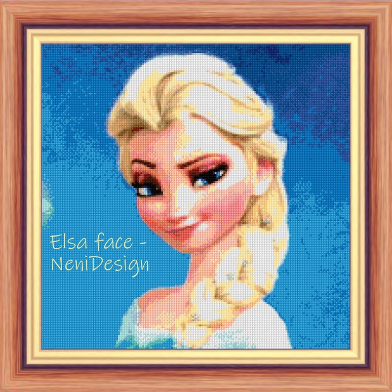 Elsa face Elsa pattern cross stitch pattern disney cross stitch cross stitch Elsa Elsa frozen disney Elsa princess disney pattern