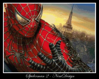 Spiderman 2 - cross stitch pattern, cross stitch Spiderman, cross stitch, Spiderman cross stitch, Spiderman, PDF pattern, instant download!