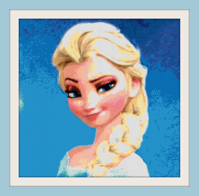 Elsa face Elsa pattern cross stitch pattern disney cross stitch cross stitch Elsa Elsa frozen disney Elsa princess disney pattern